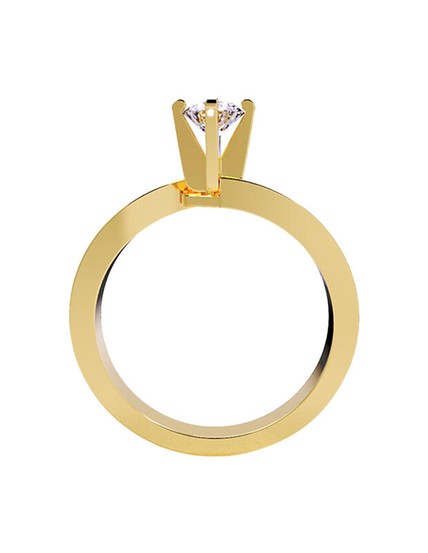 Anillo de Compromiso de 14K con Diamante de Lab... image number null