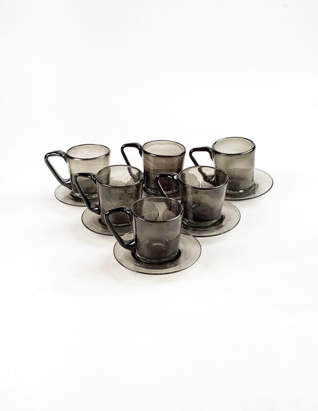 Tazas c/ Platos Set de 6 Tazas con Plato de Vid... image number null