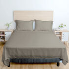 Juego de Sábanas Soft Matrimonial Gris Atlas del Descanso