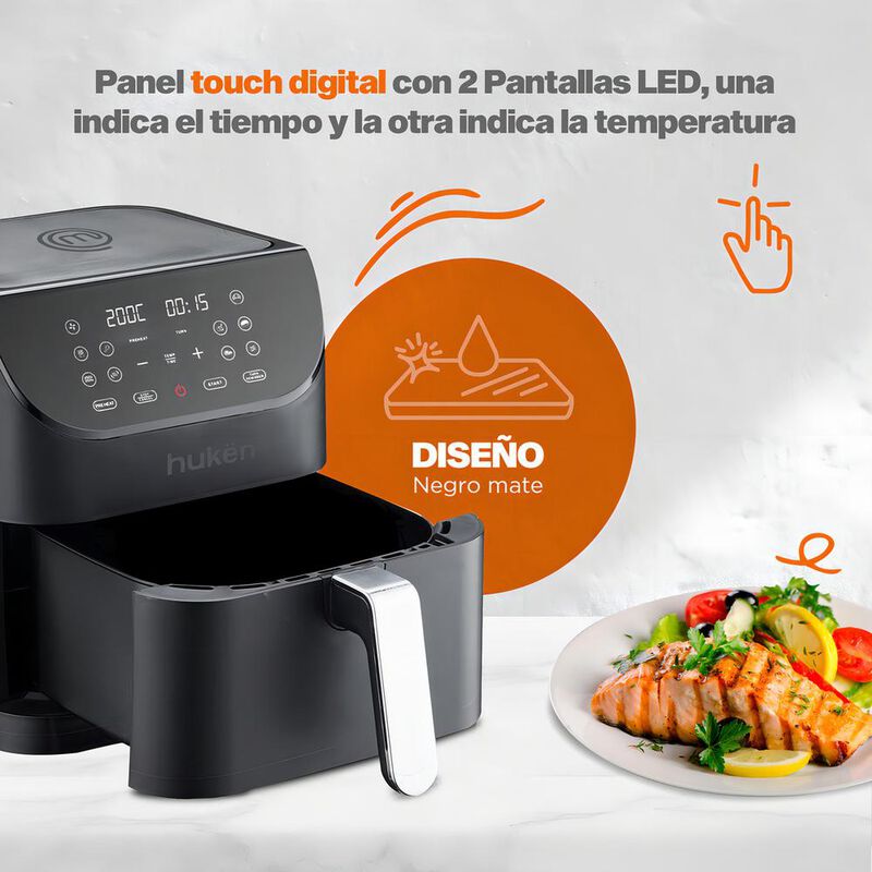 Freidora De Aire Masterchef Mk-af-6black De 6l ... image number null