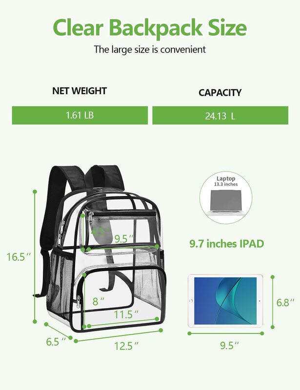 Mochila Transparente May Tree, Bolsa Transparen... image number null