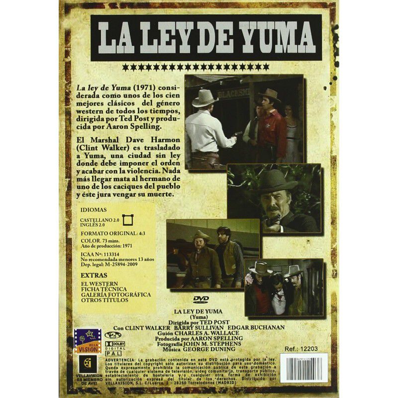 La Ley De Yuma [dvd] (1971) Yuma image number null