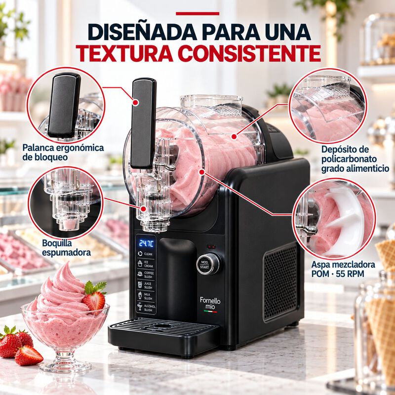 M&aacute;quina Granizados Helado Suave 2l Seis Modos A... image number null
