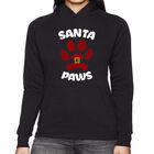 Sudadera Con Capucha Word Art Para Mujer - Santa Paws - Negro