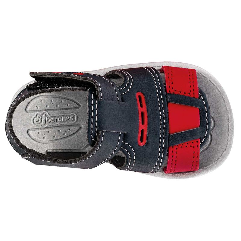 Biberones Sandalia para beb&eacute; ni&ntilde;o marino rojo image number null