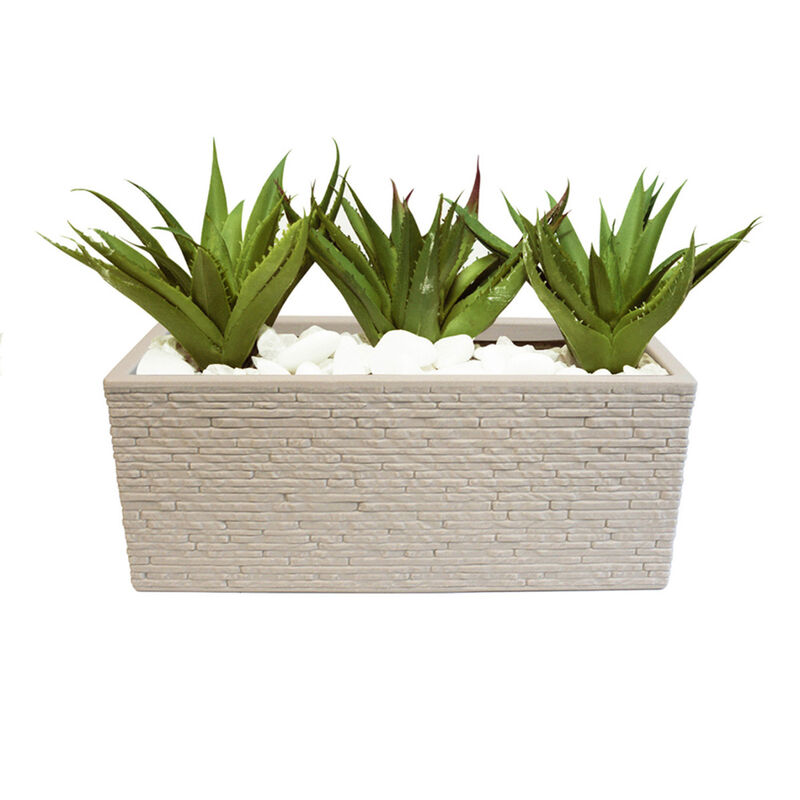 Maceta Jardinera Rectangular Beige image number null