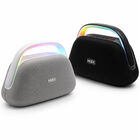 Kit 2 Bocinas Misik Port&aacute;tiles Luz Led Y Reproductor De Tarjetas Sd, Gris/negro