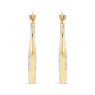 Arracadas De Oro Amarillo Y Blanco 10K (17 Mm Aprox.)