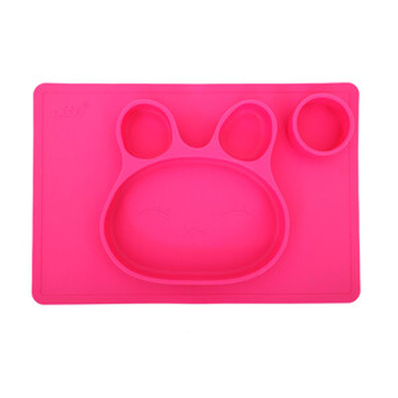 Plato en Forma de Conejo con 4 Divisiones Rosa image number null