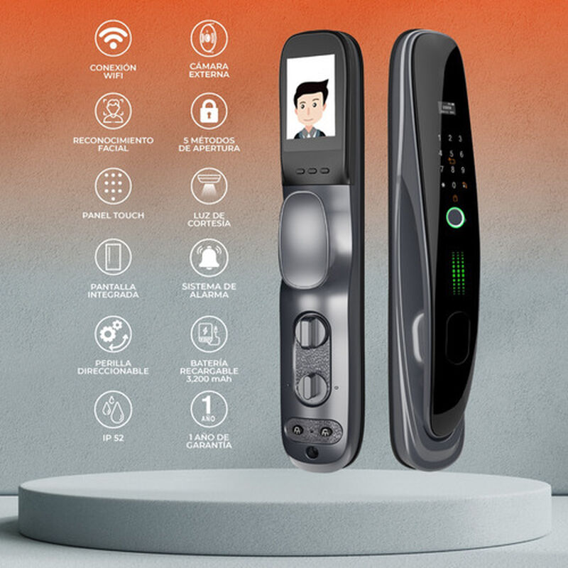 Cerradura Digital Wifi Video Timbre Exterior Ap... image number null