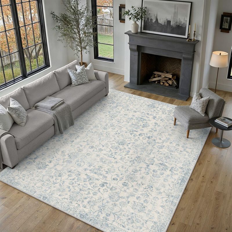 Alfombra De &Aacute;rea Hugear 244 &times; 152 cm Azul Vinta... image number null