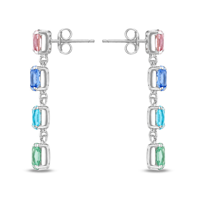 Aretes Plata 925 Con Piedras De Color image number null