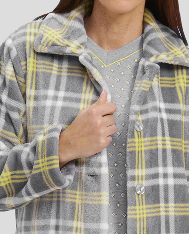 Conjunto de Pijamas de Tres Piezas Gris image number null