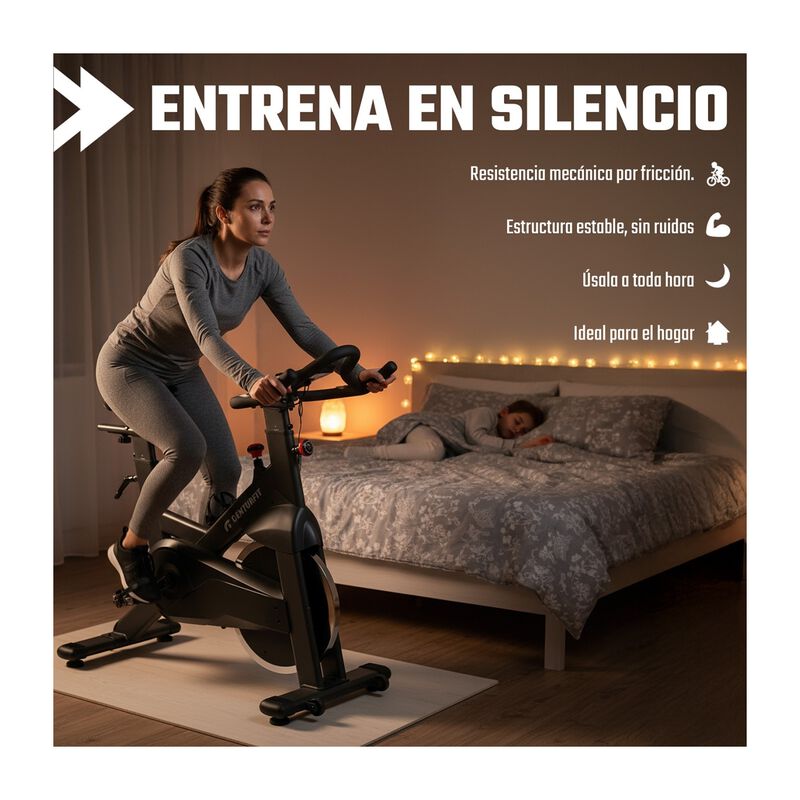 Bicicleta Spinning Fija Estatica Ejercicio Moni... image number null