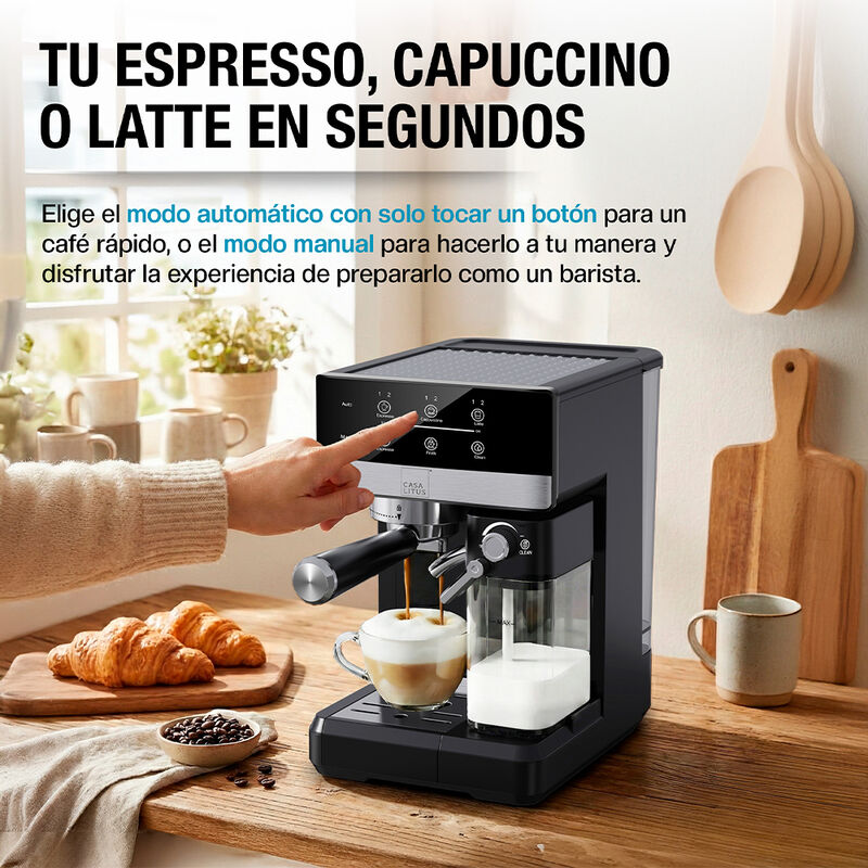Cafetera para Espresso Capuchino Latte Automati... image number null