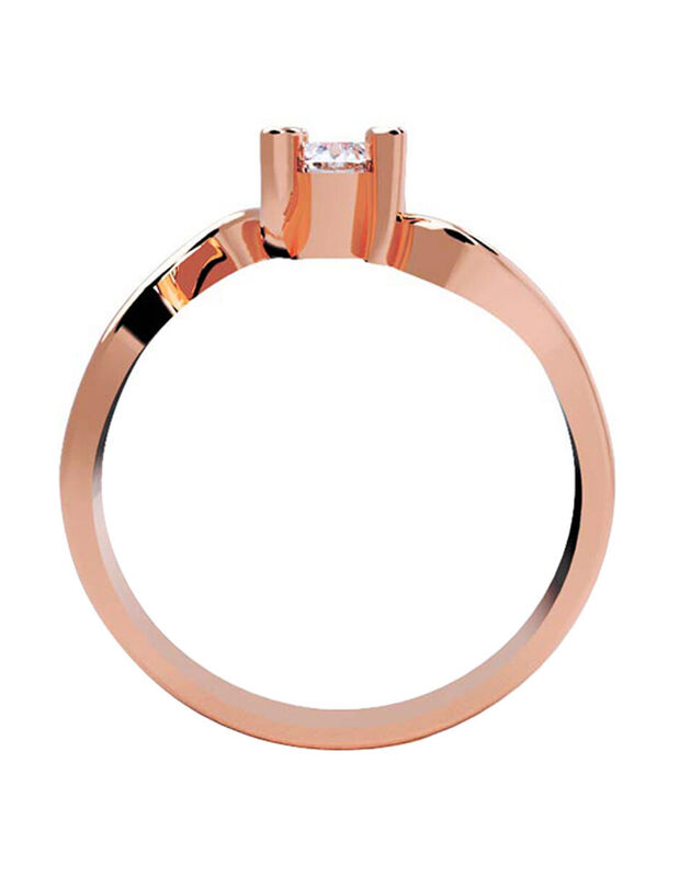 Anillo de Compromiso en Oro Rosa 10K con Circon... image number null