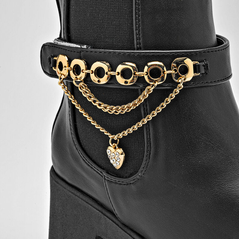 Lady One Bot&iacute;n para mujer negro image number null