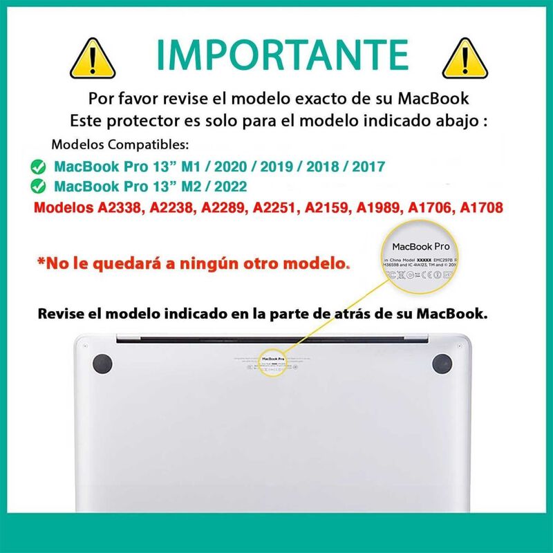 Funda Tekku Hc Para Macbook Pro 13 M1 M2  Uso R... image number null