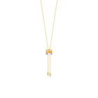 COLLAR DE TUBO BOLO WEWA COLOR NARANJA CON ZIRCONIAS