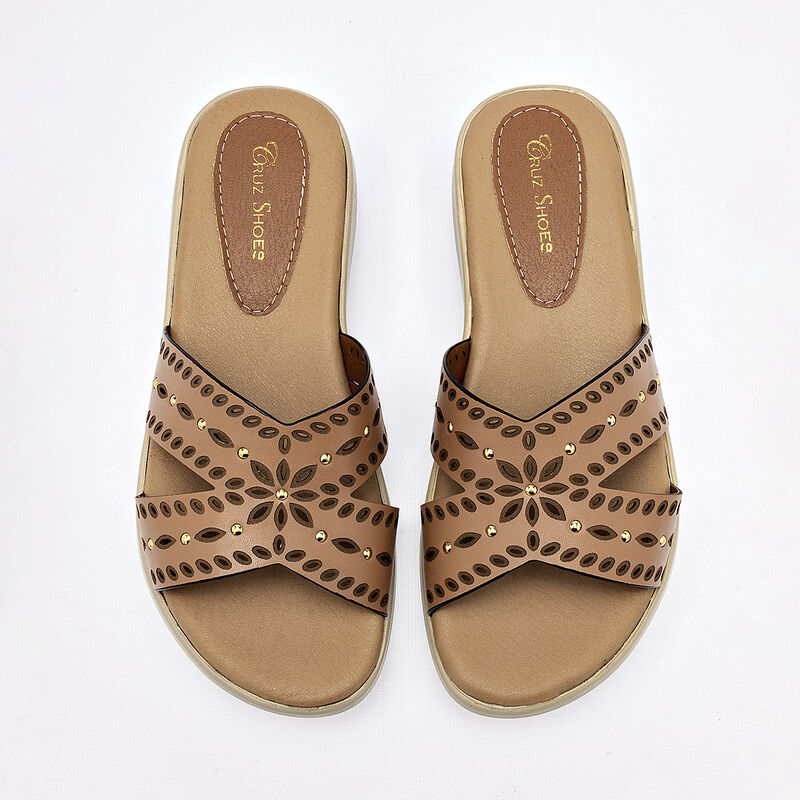 Cruz Shoes sandalia plataforma para mujer camel... image number null