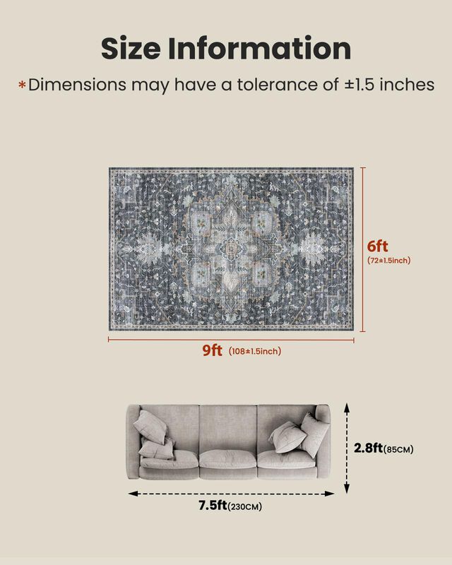 Alfombra Amada Homefurnishing 183 X 274 Cm Gris... image number null