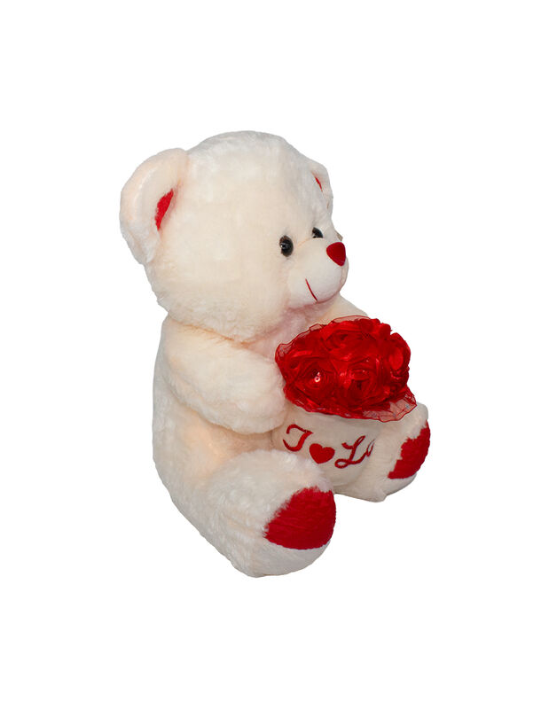 Oso De Peluche Ramo Flores Rojas I Love Regalo ... image number null