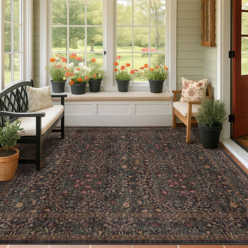 Alfombra Hazo Haus 178 cm &times; 147 cm Lavable Con ... image number null