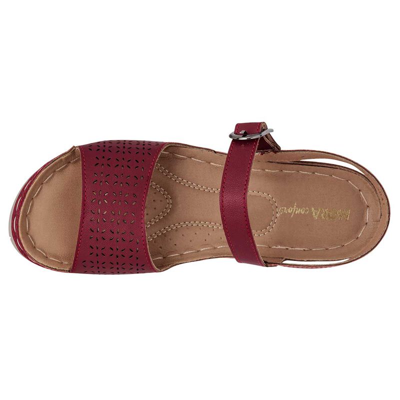 Mora Confort Sandalia para mujer vino image number null