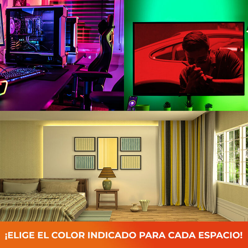 Tira Led Rgb Wifi 5 Metros Interior Tecnolite C... image number null