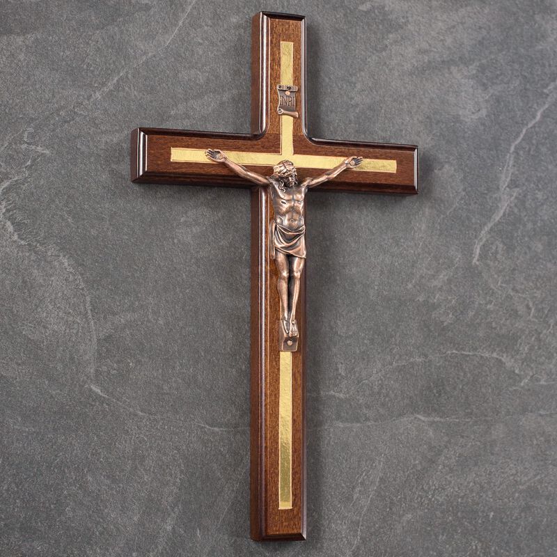 Crucifijo De Pared Con Forma De Asteromo, Mader... image number null