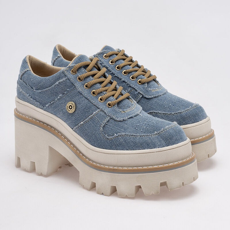 Moramora Bot&iacute;n para mujer azul image number null