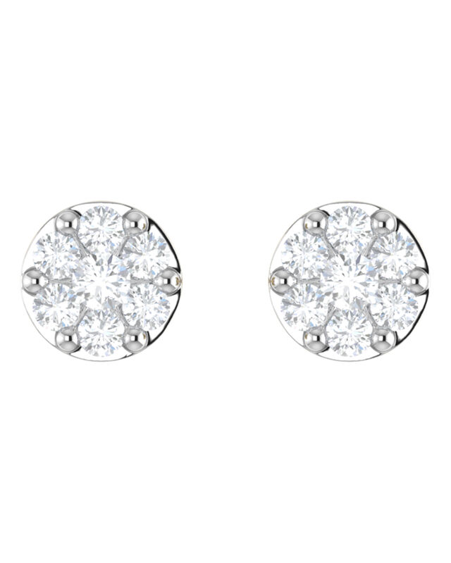 Broqueles Oro Blanco 14k 21pts Diamante Suraj-2... image number null