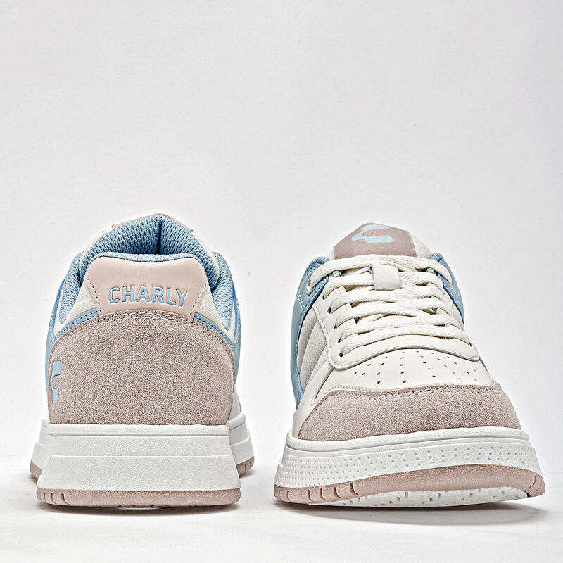 Charly Tenis urbano para mujer beige azul rosa image number null