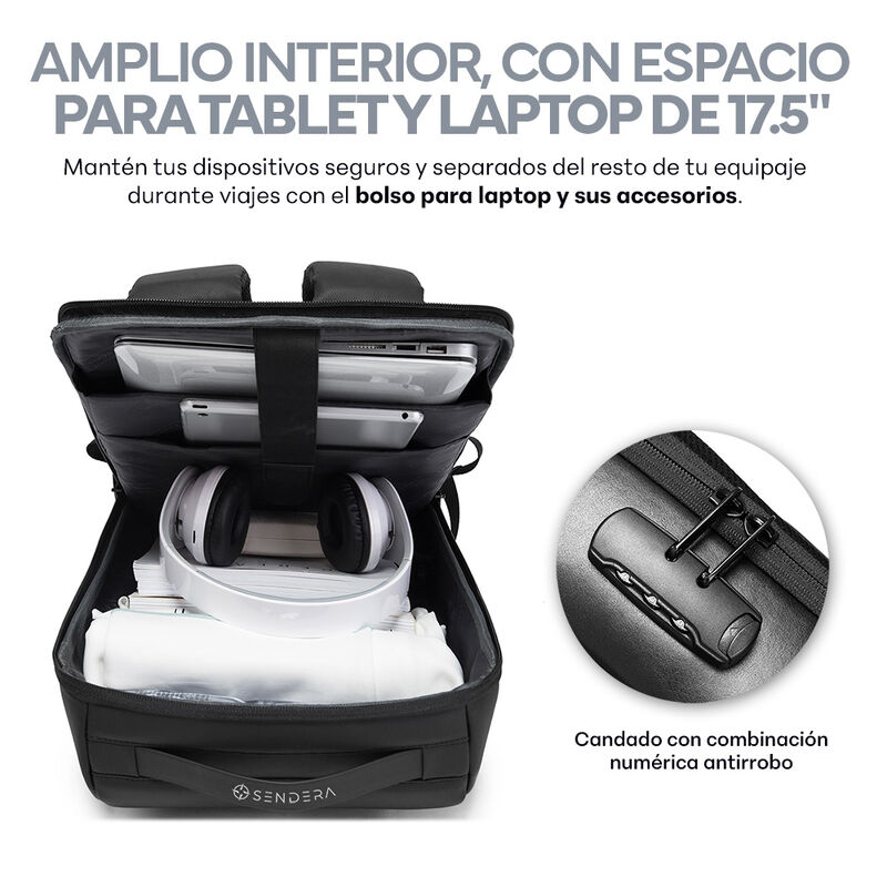 Mochila para Laptop 17.5” Antirrobo para Viaje ... image number null