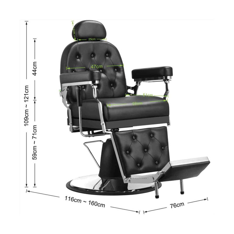 Sill&oacute;n Silla Barberia Est&eacute;tica Respaldo Ajustab... image number null
