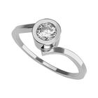 Anillo de Compromiso en Oro Blanco 14K con Circonia -  Talla:6.5/ FJ702-14W-CZ-65