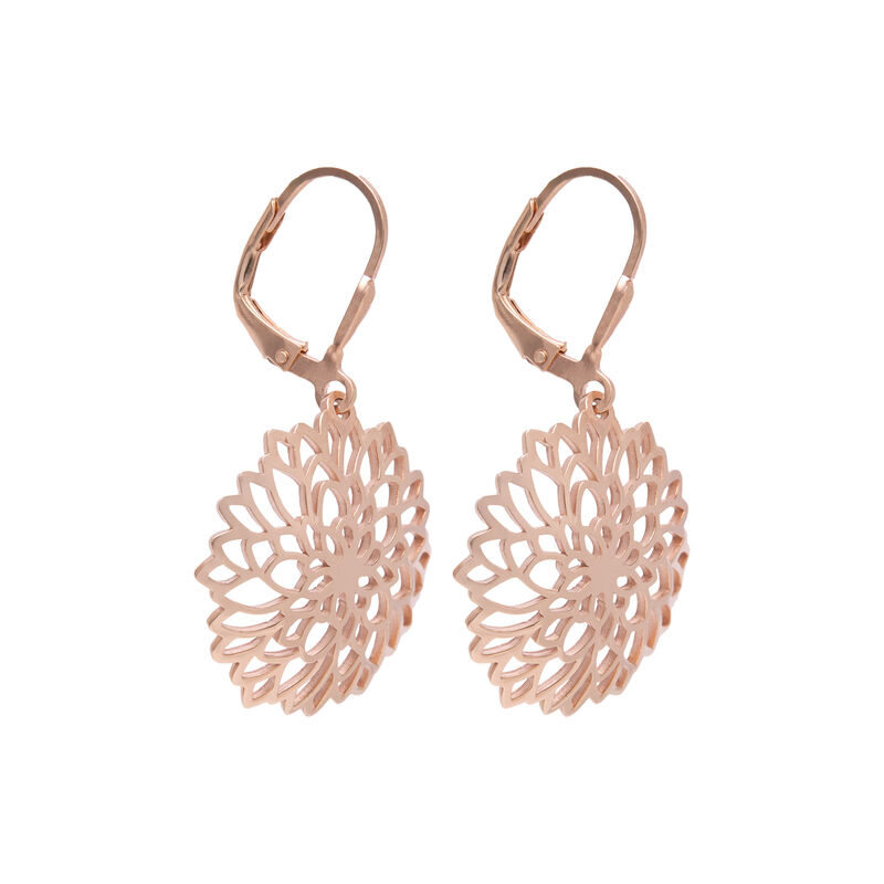 Aretes largos Dalia de plata con ba&ntilde;o de oro ro... image number null