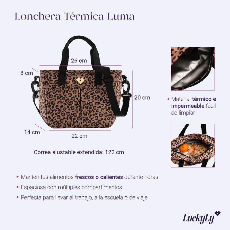 Lonchera Luckyly Luma T&eacute;rmica Tipo Bolsa Crossb... image number null