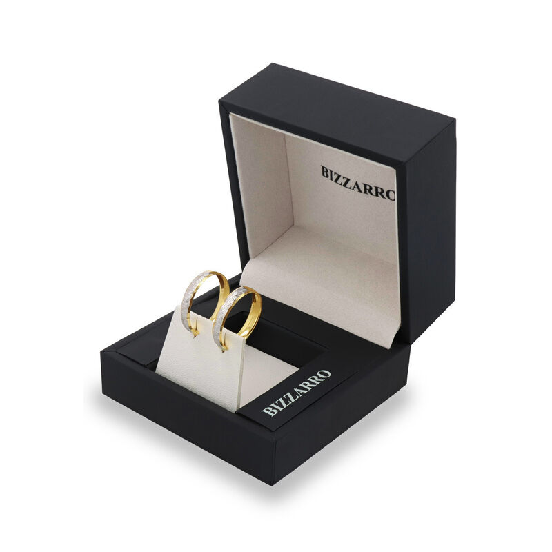 Arracadas 2begold Amarillo Con Platinado Diaman... image number null