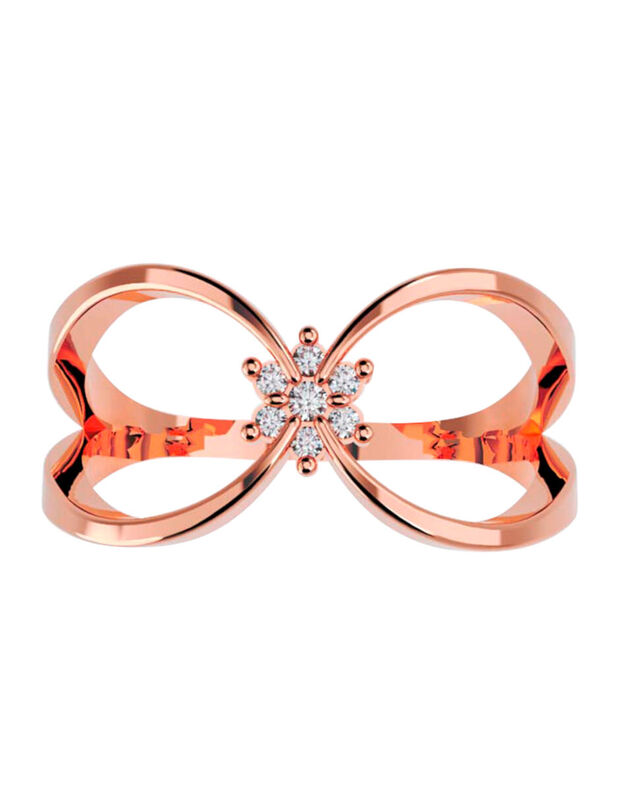 Anillo de Compromiso en Oro de 10K con Circonia... image number null