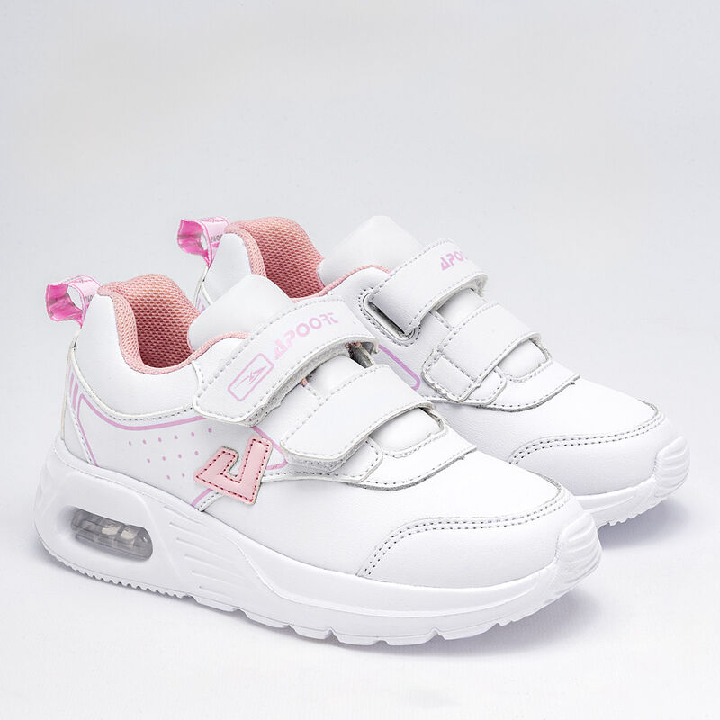 Apoort Tenis deportivo para ni&ntilde;a blanco rosa BA... image number null