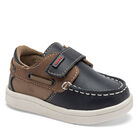 Audaz Zapato Casual De Piel Para Ni&ntilde;o Marino Caf&eacute; Cod 110150-1