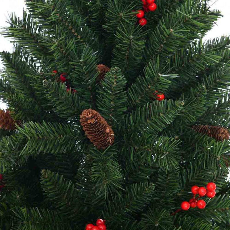 &Aacute;rbol de Navidad Verde 1.80 m con Berries y Pi&ntilde;... image number null