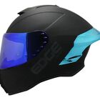 CASCO PARA MOTO INTEGRAL EDGE NEGRO Y AZUL DOT/ECE