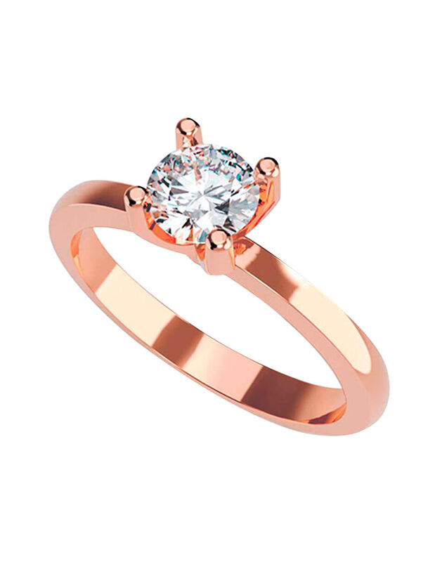 Anillo de Compromiso de 14K con Diamante de Lab... image number null