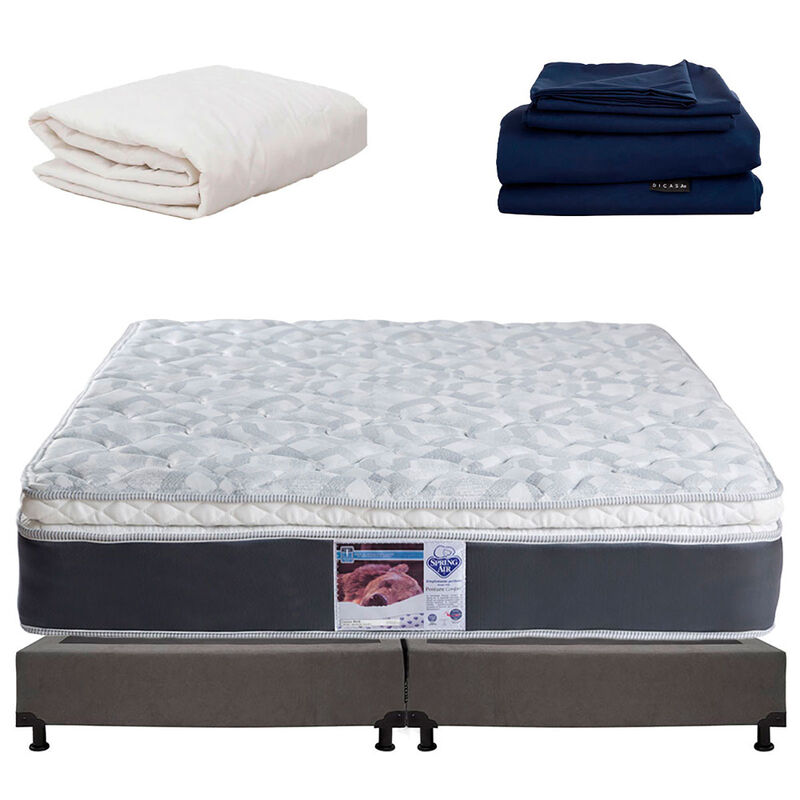 Colch&oacute;n King Size Spring Air Marte+S&aacute;banas Dica... image number null