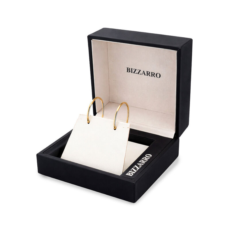 Arracadas Oro 10k Con Platinado 31 mm | Bizzarr... image number null