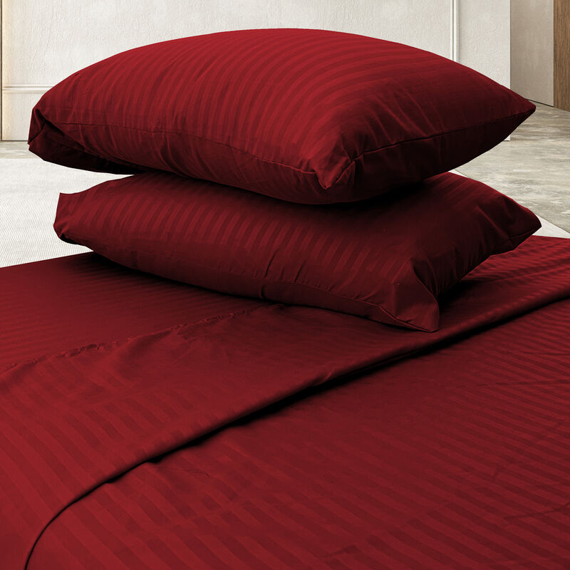 Juego de S&aacute;banas tacto seda KS 4 pzs- TINTO image number null