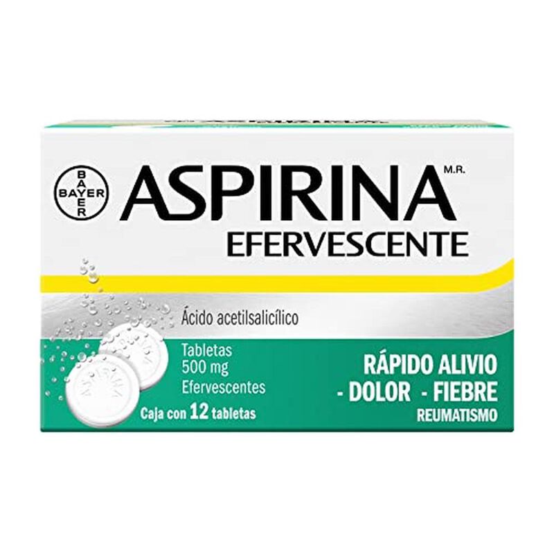 Aspirina 12 Tabletas Efervescentes 500 Mg image number null