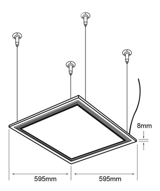 L&aacute;mpara Suspendidos Led Satinado 40w Luz D&iacute;a Pa... image number null